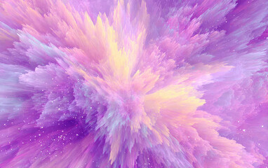 Vibrant and colorful abstract explosion of pastel hues