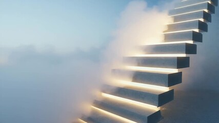 An endless staircase of light ascending into the heavens - Powered by Adobe