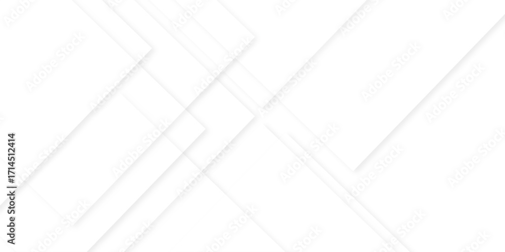 Poster abstract white background design with layers of textured white transparent material in triangle and 