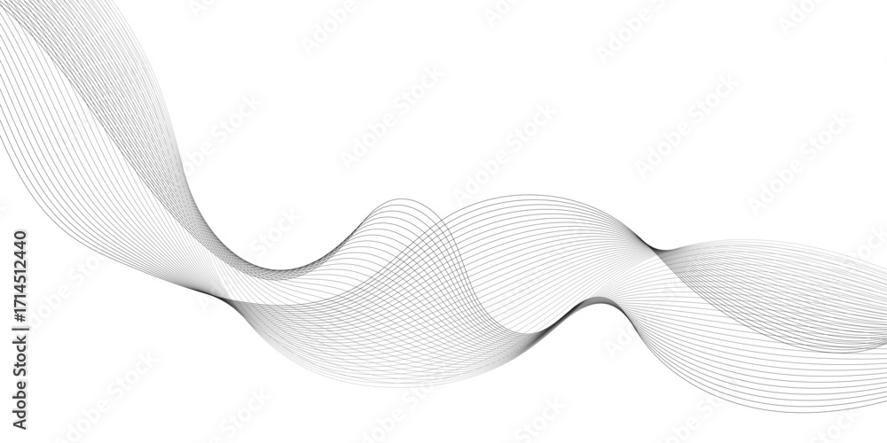 Poster abstract wave element for design. digital frequency. elegant abstract smooth swoosh speed gray wave 