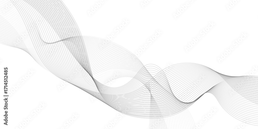 Poster abstract wave element for design. digital frequency. elegant abstract smooth swoosh speed gray wave 
