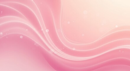 Abstract background with gentle flowing pink and cream waves and soft light effects.
