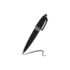Fountain Pen Icon – Writing and Signature Symbol Vector