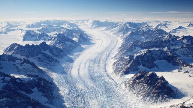 Austrian alpine peaks seen from drone with wide scenic panoramic view..
