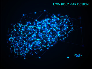 abstract digital networking connectivity vector map design	