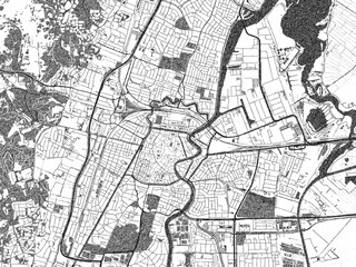 Decorative Black And White Map