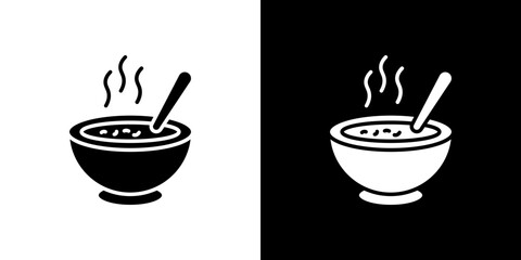 Japanese soup bowl icon vector illustration - high quality black style vector icons