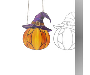 pumpkin stainedd glass pattern