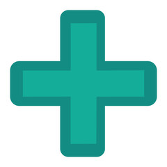 Obraz premium Illustration of a plus sign isolated on white background, a symbol of addition, positivity, and healthcare