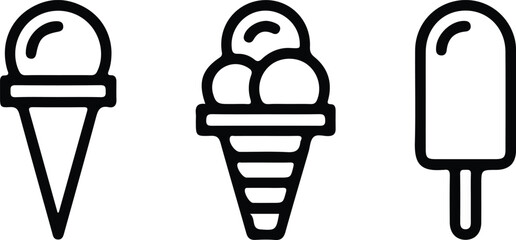 set ice cream vector