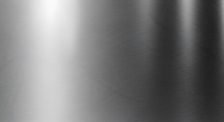 Polished metal surface with subtle highlights and texture showcases a sleek, modern aesthetic.
