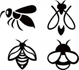 Bee Silhouette Collection.eps