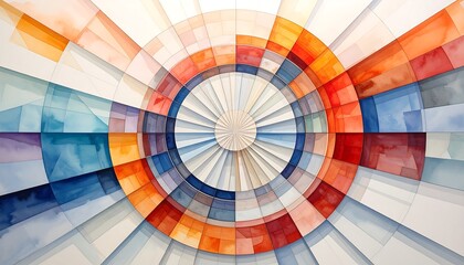 Naklejka premium Abstract radial design with vibrant colors