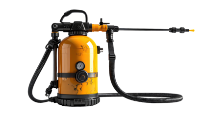 Orange pressure washer, futuristic design