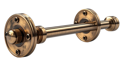 A bronze-toned towel bar