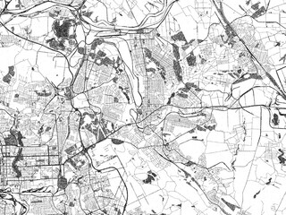 Obraz premium Minimalist monochrome city map of Makiivka, Ukraine, illustrated with urban detail.