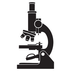 Microscope Silhouette for Science and Research
