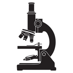 Microscope Silhouette for Science and Research