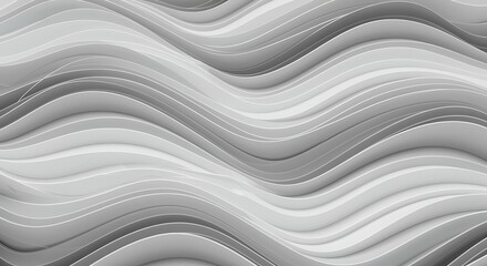 Obraz premium Abstract White Waves Background for Modern Design Projects and Digital Art Creations with Smooth Curves and Elegant Lines