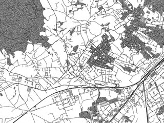 Urban Black And White Map