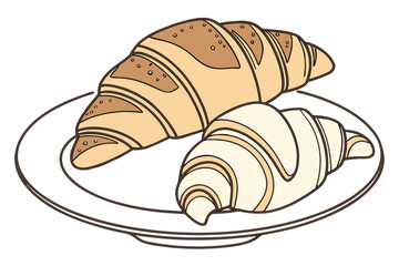 croissant on a plate