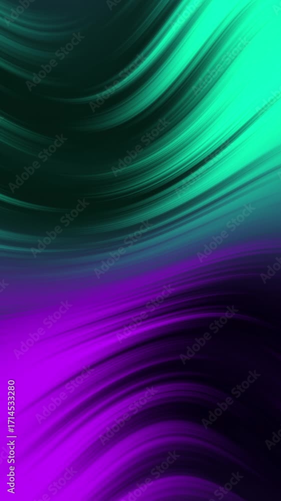 Poster vibrant liquid gradient background with flowing purple and green waves. abstract fluid art texture w