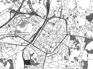 Artistic Urban Sketch Mons Belgium