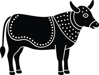 vector illustration of a cow