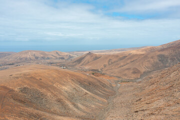 Aerial View of the Scenic Road at Mirador del Risco de las Peñitas, Fuerteventura
