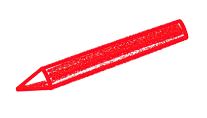 Simple red crayon illustration