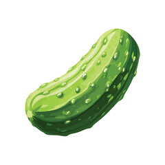 Fresh, vibrant green cucumber
