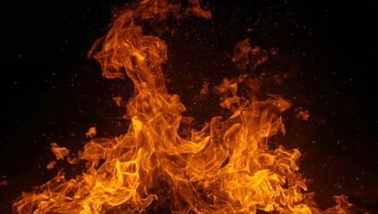 Fototapeta premium fire on black background