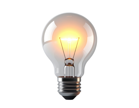 Illuminated lightbulb against black background (2)