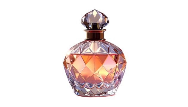 Luxury perfume bottle, glass, rose gold - Powered by Adobe