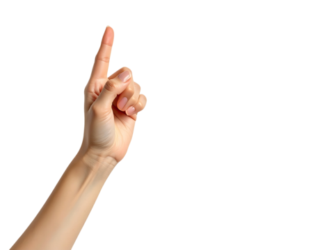 Close-up of a hand pointing