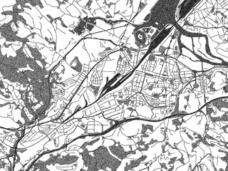 Obraz premium Monochrome sketch map of Irun, Spain, ideal for posters, prints, and travel design.