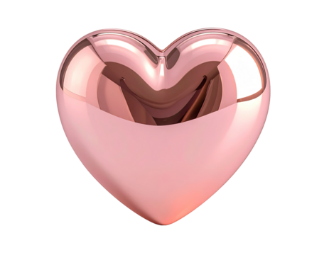 Glossy pink heart