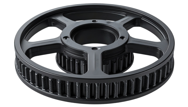 Industrial drive belt pulley