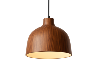 Wooden lampshade isolated on transparent background