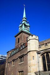 Fototapeta premium All Hallows by the Tower dating from Saxon times near the Tower of London in England UK, tourist travel destination attraction landmark stock photo image