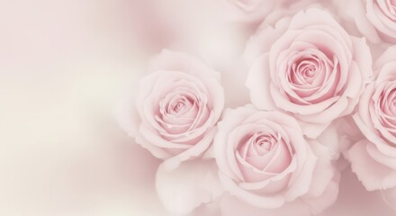 Soft Pink Roses Gentle Blooms Romantic Floral Arrangement