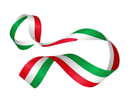 Swirling ribbon flag