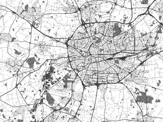 Stylized Decorative City Map Rennes