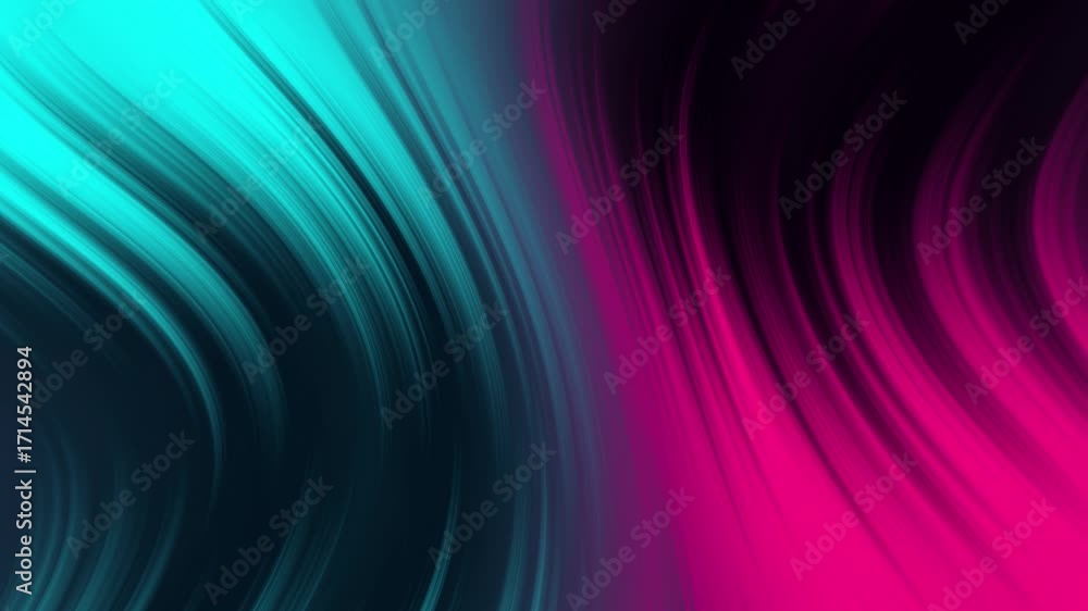 Poster vibrant abstract liquid gradient background with dynamic flowing lines in cyan and magenta. modern f