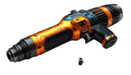 Orange and dark-blue power tool