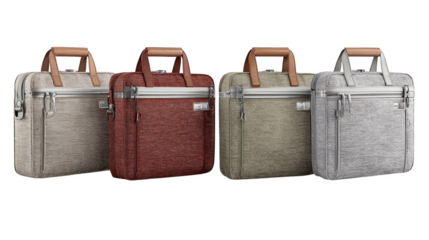 Stylish set of four colorful bags for everyday use and travel four