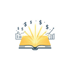 book financial education business investment growth concept