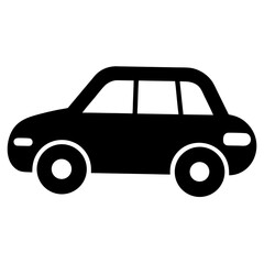 Simple black and white illustration of a generic passenger vehicle