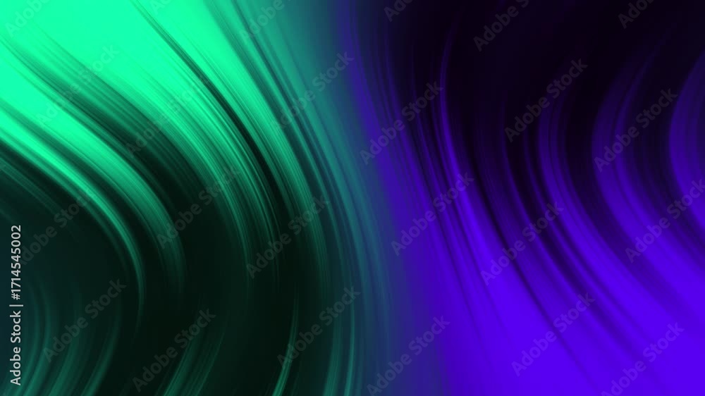 Poster vibrant liquid gradient background with flowing green and purple abstract waves. modern and dynamic 