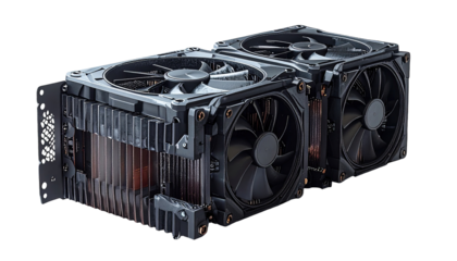 Two stacked computer cooling units